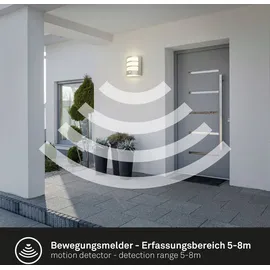 Briloner - Wandlampe Akku, Außenleuchte, Außenbeleuchtung Bewegungsmelder, Dämmerungssensor,