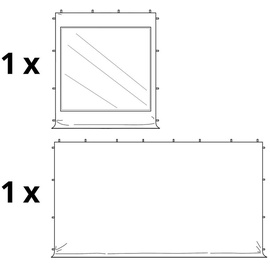 TOOLPORT Faltpavillon Economy 3 x 6 m schwarz inkl. Seitenteile 59030