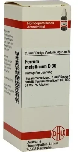 FERRUM METALLICUM D 30 Dilution 20 ml