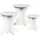 vidaXL Couchtisch 3 Stk Weiß Kiefer 46 x 46 x 47 cm