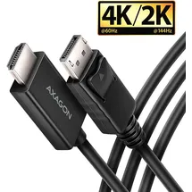 AXAGON DisplayPort-Kabel 1,8 m Schwarz