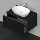 Duravit D-Neo Waschtisch-Unterschrank DE494701616 80 x 55 cm, Eiche Schwarz, wandhängend, 1 Auszug, 1 Konsolenplatte