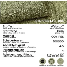 xonox Eckcouch Polyester L-Form 3-Sitzer Grün