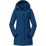 Schöffel Parka Sardegna L, wind- und wasserdichte Regenjacke für Frauen mit praktischen Taschen, leichte Damen Jacke für Frühling und Sommer, dress blues, 34