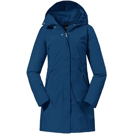 Schöffel Parka Sardegna L, wind- und wasserdichte Regenjacke für Frauen mit praktischen Taschen, leichte Damen Jacke für Frühling und Sommer, dress blues, 34