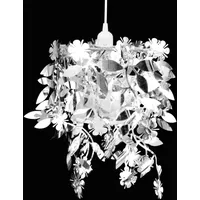 VidaXL Hängelampe Silbern Deckenlampe Pendelleuchte Hängeleuchte Kronleuchter