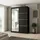 beautysofa Schiebetürenschrank PACO 150 x 215 x 61 cm Schwarz