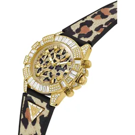 GUESS Damen Armbanduhr 40th Anniversary Special Edition Leopard Gold-Ton GW0814L3
