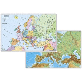 Stiefel Eurocart Europa physisch / politisch. DUO-Schreibunterlage