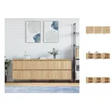 vidaXL Sideboards 3 Stk. Sonoma-Eiche Holzwerkstoff