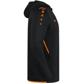 Jako Kinder Kapuzenjacke Challenge, Schwarz/Neonorange, 128