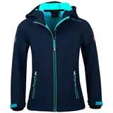 TROLLKIDS Trollfjord Softshelljacke - Navy / Mint - 140 cm