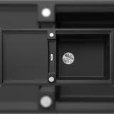 Blanco Adira XL 6 S rechts Einbau von Oben silgranit schwarz Handbetätigung 1000 x 500 mm