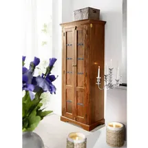 Massivmoebel24 Kinderkleiderschrank OXFORD 73 x 45 x 180 cm Akazie massiv honig lackiert