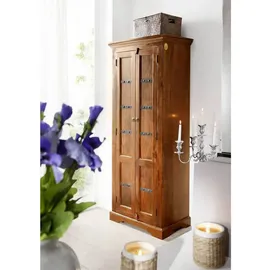 Massivmoebel24 Kinderkleiderschrank OXFORD 73 x 45 x 180 cm Akazie massiv honig lackiert