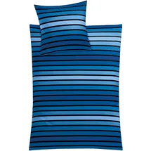 KLEINE WOLKE Neapel, Königsblau, Satin, Kissenbezug 80x80 cm und ein Bettbezug 155x220 cm,