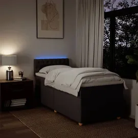 vidaXL Boxspringbett 90 x 200 cm Dunkelbraun