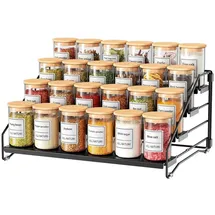 mayzolop Gewürzregal 4 Etagen 0 x 0 x 0 cm Schwarz