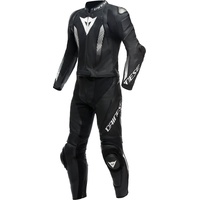 Dainese Laguna Seca 5, Lederkombi 2tlg. perforiert - Schwarz/Schwarz/Weiß - 60