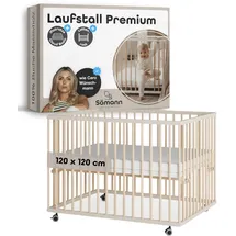 Sämann Laufgitter Matratze | Lattenrost sahara dust/natur, Premium Kollektion | Gr.: 120x120 cm)