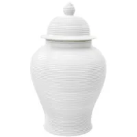 Casa Padrino Luxus Porzellan Krug mit Deckel Weiß Ø 40 x H. 65 cm - Hotel & Restaurant Dekoration