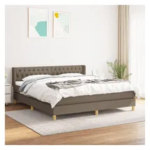 vidaXL Boxspringbett 180 x 200 cm Taupe