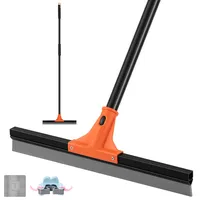 Wlich Abzieher Boden, 43cm Silikon Wasserschieber mit Langem Stiel