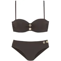 VIVANCE Bügel-Bandeau-Bikini Damen Dunkelbraun 38 Cup C