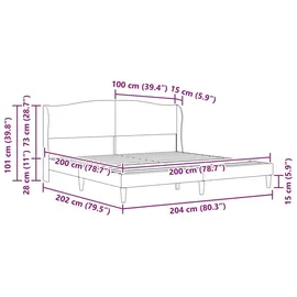 vidaXL Moderner Bettrahmen 200 x 200 cm Dunkelgrün