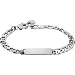 Armband FOSSIL "Schmuck Geschenk Edelstahl Armkette Drew, JF04823040", silber (edelstahlfarben), Armbänder, Edelstahl