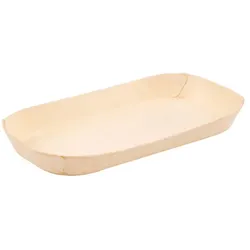 MONOUSO - Holz Backform Rechteckig 14,5x7x1,3cm (50 Stück)