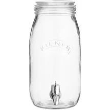 Kilner Getränkespender 3 Liter Einmachglas mit Glasdeckel und Zapfhahn