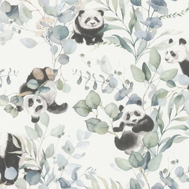 Rasch Textil Rasch Vliestapete 301144, Kids World, Pandas, 10,05 x 0,53 m