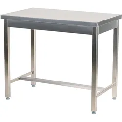 Romux® Edelstahltisch für Gastronomie Zentraltisch ohne Regal 1400x700x850 mm Zerlegbar | Arbeitstisch aus Edelstahl Korrosionsbeständig