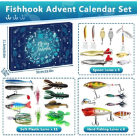 Angel-Adventskalender 2025, Adventskalender, 24 Raubfisch-Angelk?der zum Meer-/Fluss-/Iac-Angeln, Weihnachtsš1berraschungsgeschenk fš1r M?nner,...