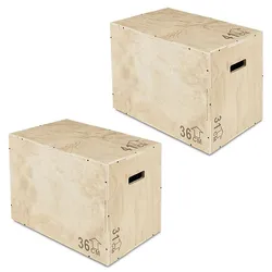 2x Plyo Box Cranit SB6 Crossfit Box Sprungbox Holz 31x36x41 cm