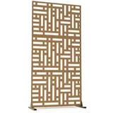 casa.pro Balkonverkleidung 180 x 90 cm Braun Stahl