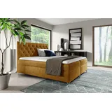yourhouse24 Boxspringbett Guliette mit 2 Bettkästen, Doppelbett mit Bonell-Matratze + Topper (Farbe: Fresh 37, Größe: 200x200 cm)