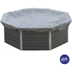 Pool-Abdeckplane GRE "Winterabdeckplane", grau, B:460cm L:460cm, Polyvinylchlorid (PVC), Planen, für Compositepools