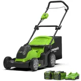 Greenworks 40V Rasenmäher 41cm - 2x 2Ah Akkus