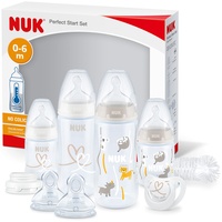 NUK First Choice Plus Perfect Start mit Temperature Control Trinkflaschen-Set, 0+ beige (10225267)