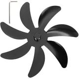 Ofenventilator, Flügel Aus Aluminiumlegierung, 7 Flügel, Einfache Installation, Universeller Kamin-ersatz Für Schwarz