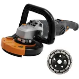 MAXXT Betonschleifer Professionelle 125mm Diamantschleiftopf Mit Leistungsstarkem 1500w Motor Staubfreier Restaurierungssatz Vielseitiger Putz- Und Winkelschleifer