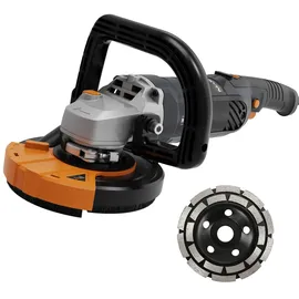 MAXXT Betonschleifer Professionelle 125mm Diamantschleiftopf Mit Leistungsstarkem 1500w Motor Staubfreier Restaurierungssatz Vielseitiger Putz- Und Winkelschleifer