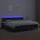 vidaXL Boxspringbett mit Matratze & LED Schwarz 200x200 cm Kunstleder