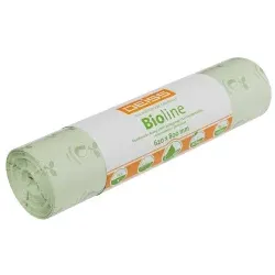 DEISS BIOLINE Bioabfallsäcke 60 Liter ecovio® Biokunststoff 06080 , 1 Rolle = 10 Säcke