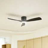 LUCANDE Smart LED-Deckenventilator Moneno, schwarz, DC, Tuya