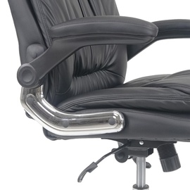 Mendler Bürostuhl HWC-F81, Schreibtischstuhl Chefsessel Drehstuhl, Federkern Kunstleder schwarz