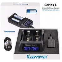 Keeppower L2 LCD Ladegerät für Lithium-Ionen Akkus 10440 bis 26650