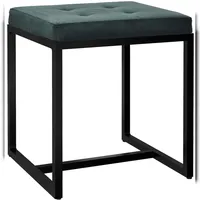 CLP Sitzhocker Barci mit schwarzem Gestell grün/Samt